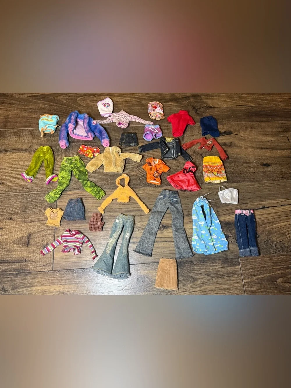 Vintage 2000's Y2K MGA Bratz Doll Clothing Shirts Pants Skirts Jackets Bundle 29